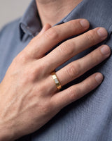 Faceted Men's Wedding Band