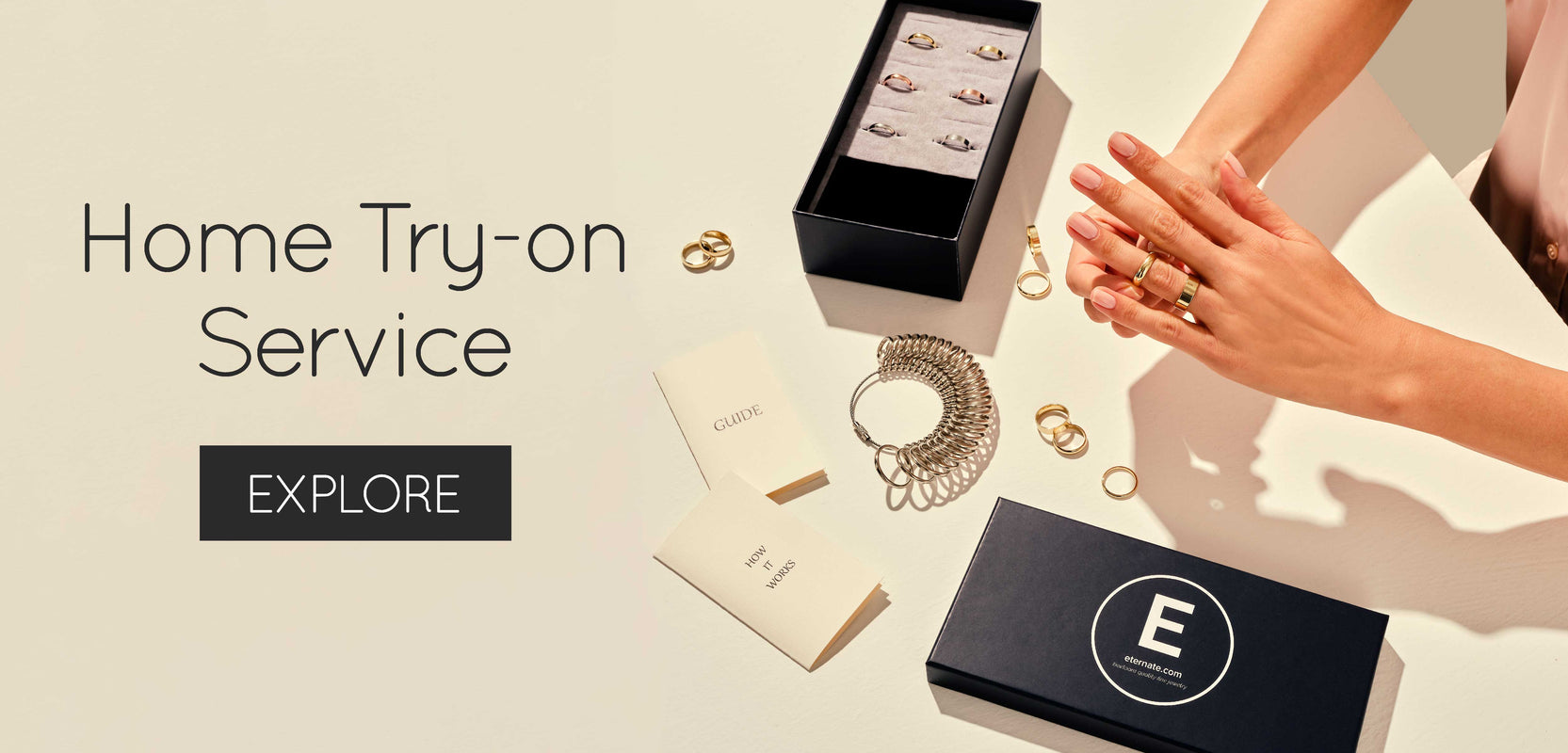 Eternate Home Try-on Service with Free Ring Sizer