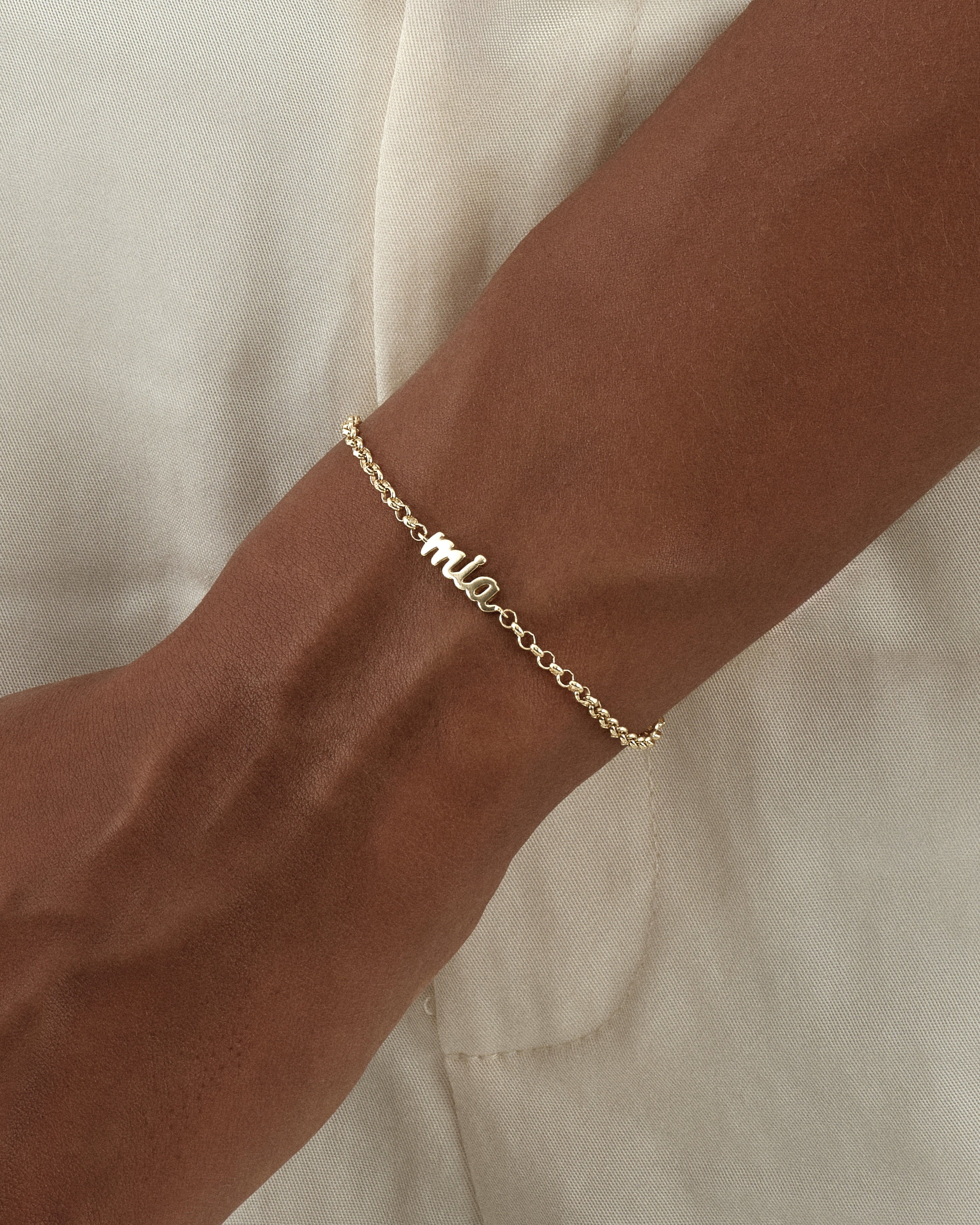 Rolo Chain Name Bracelet