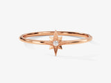 Yellow, White, Rose, 14k gold, 18k gold, Rose Gold North Star Diamond Ring