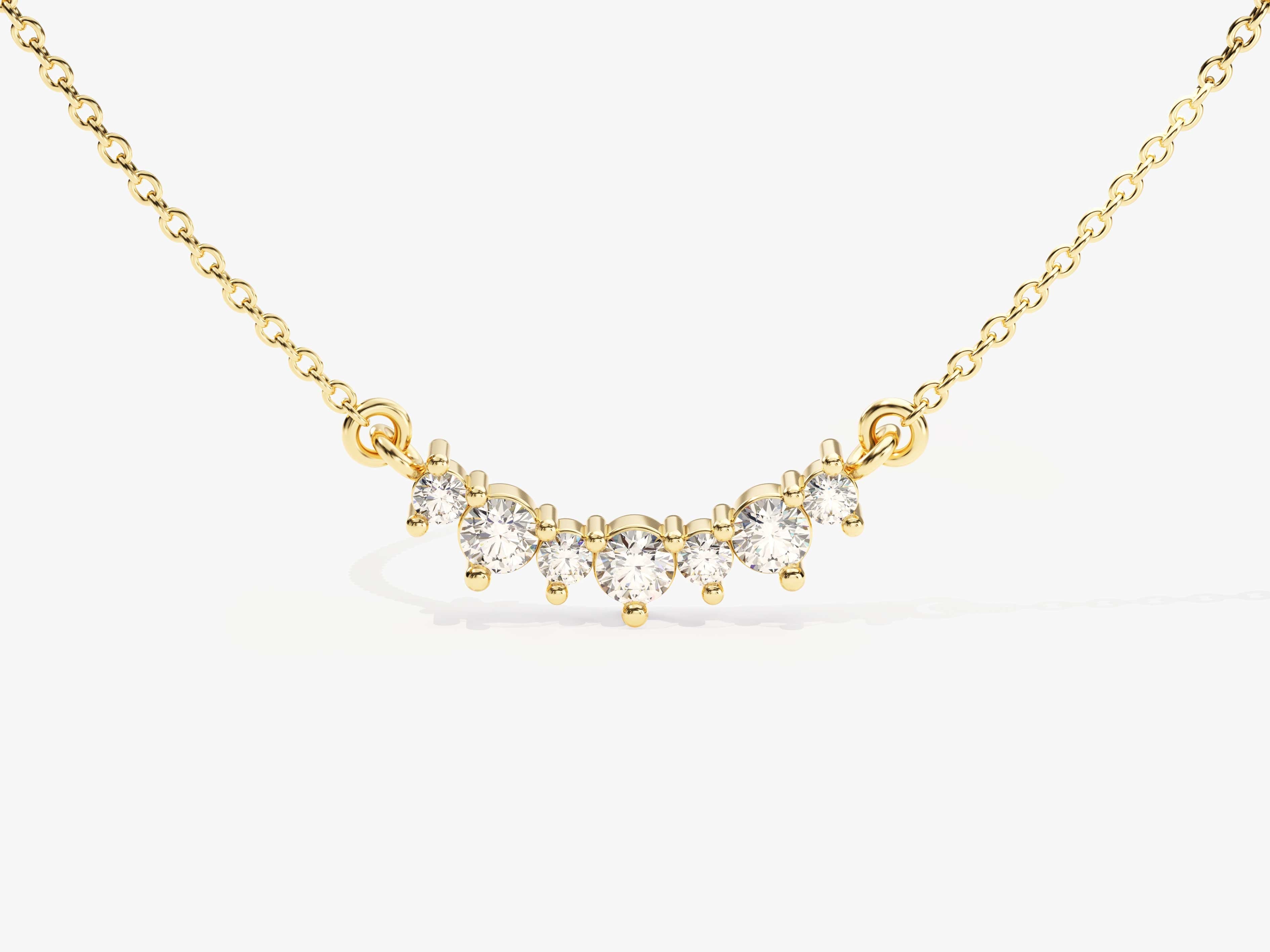 Gold necklace with diamonds, fine jewelry, elegant design