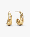 Fluid Diamond Hoop Earrings