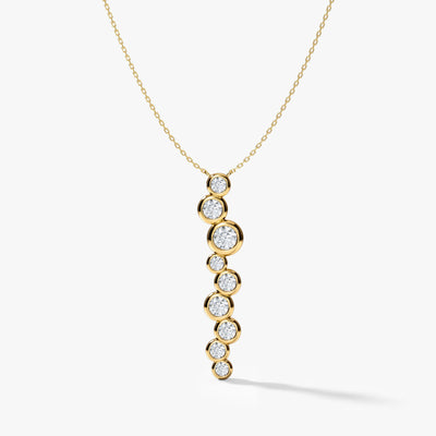 Cascading Bubble Diamond Necklace