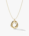 Puffed Organic Circle Necklace