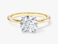 Solitaire Engagement Ring with Claw Prongs and White Gold Setting