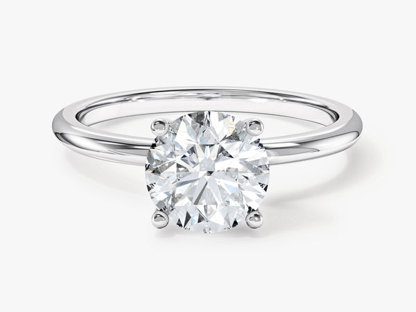 Solitaire Engagement Ring with Round Prongs