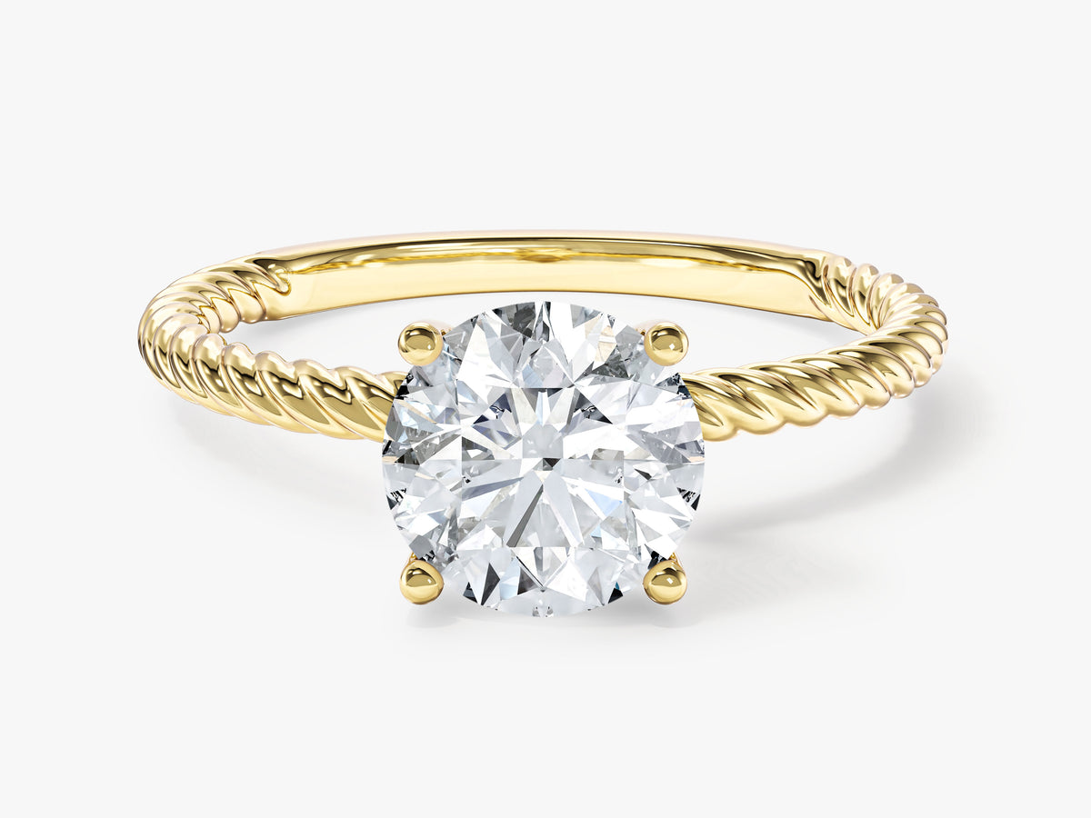 Braided Solitaire Engagement Ring
