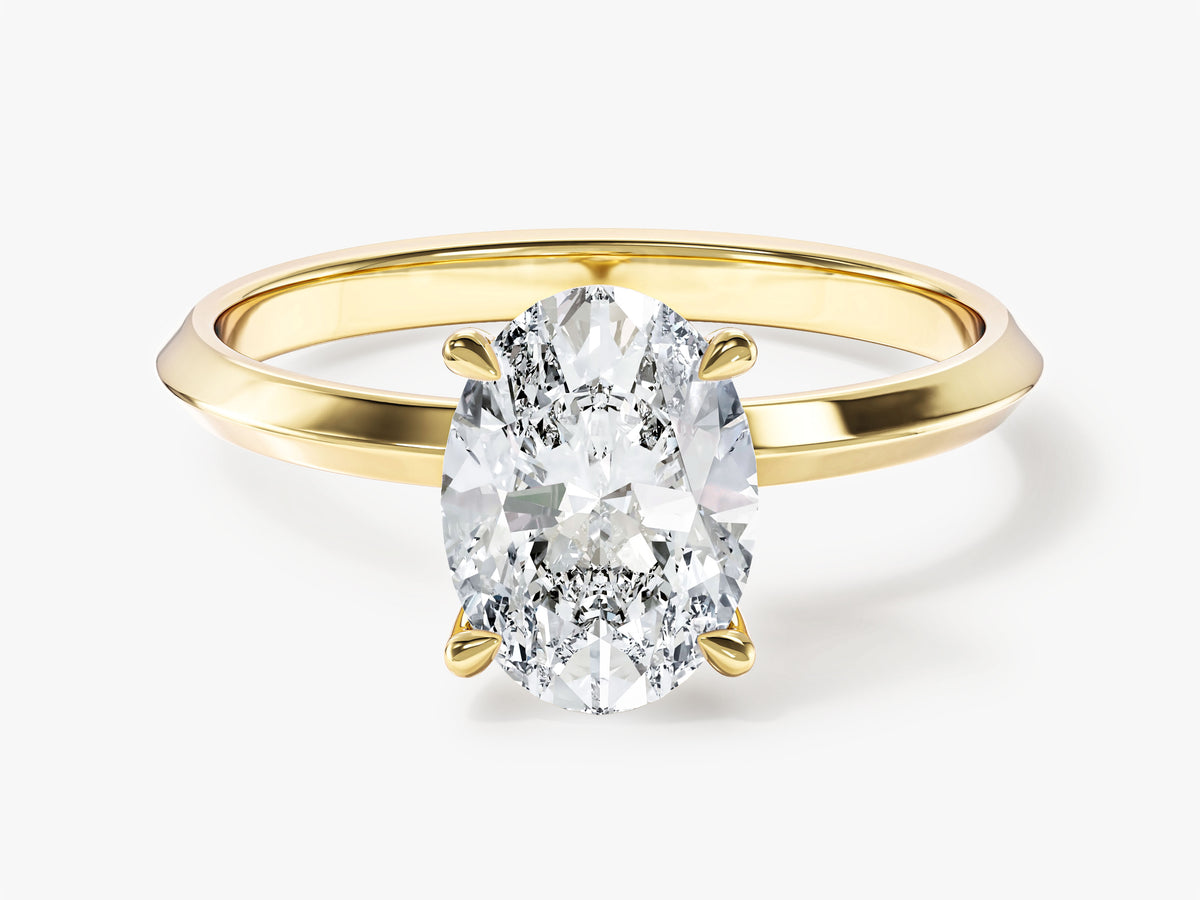 Knife Edge Solitaire Engagement Ring