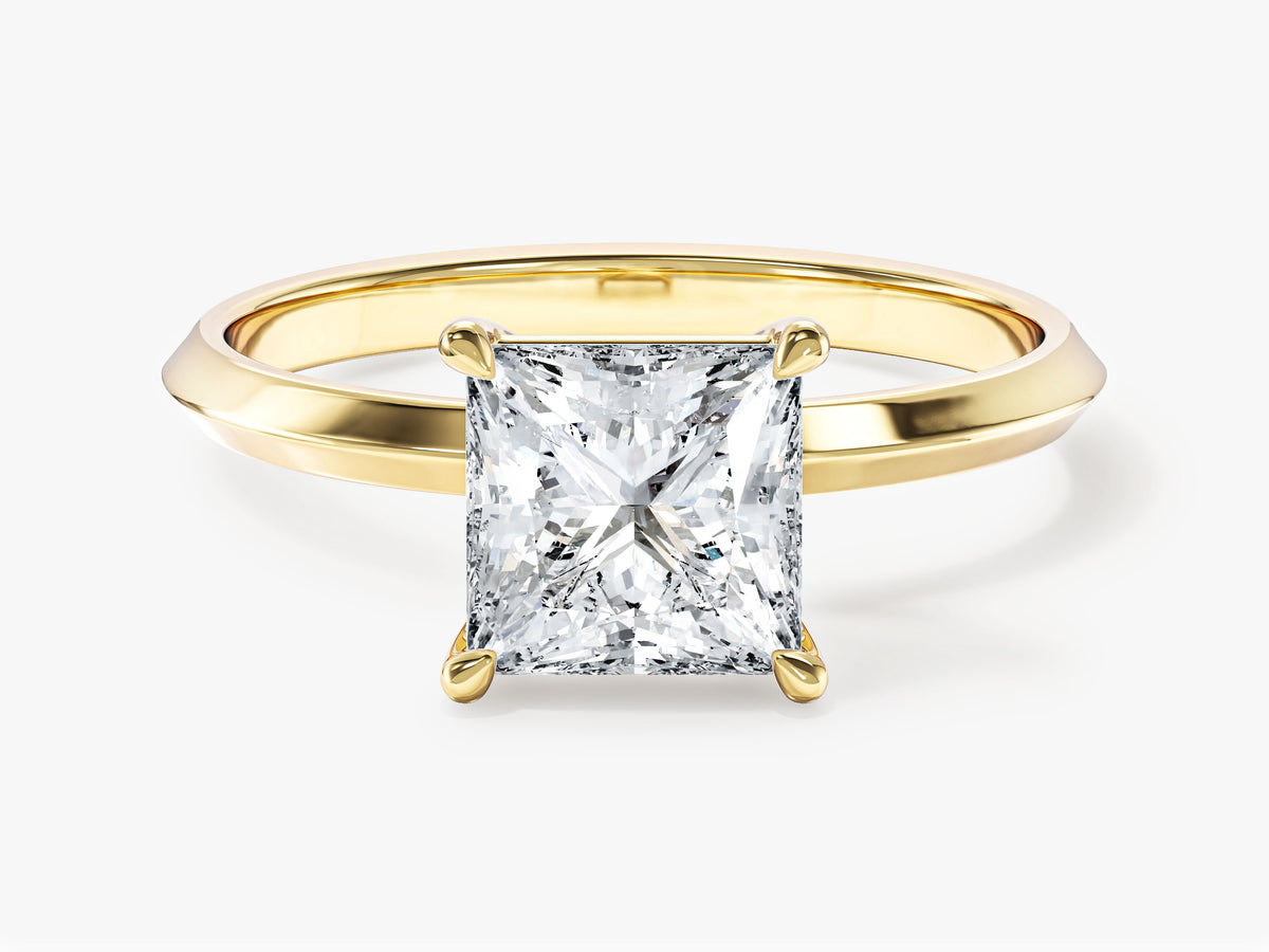 Knife Edge Solitaire Engagement Ring