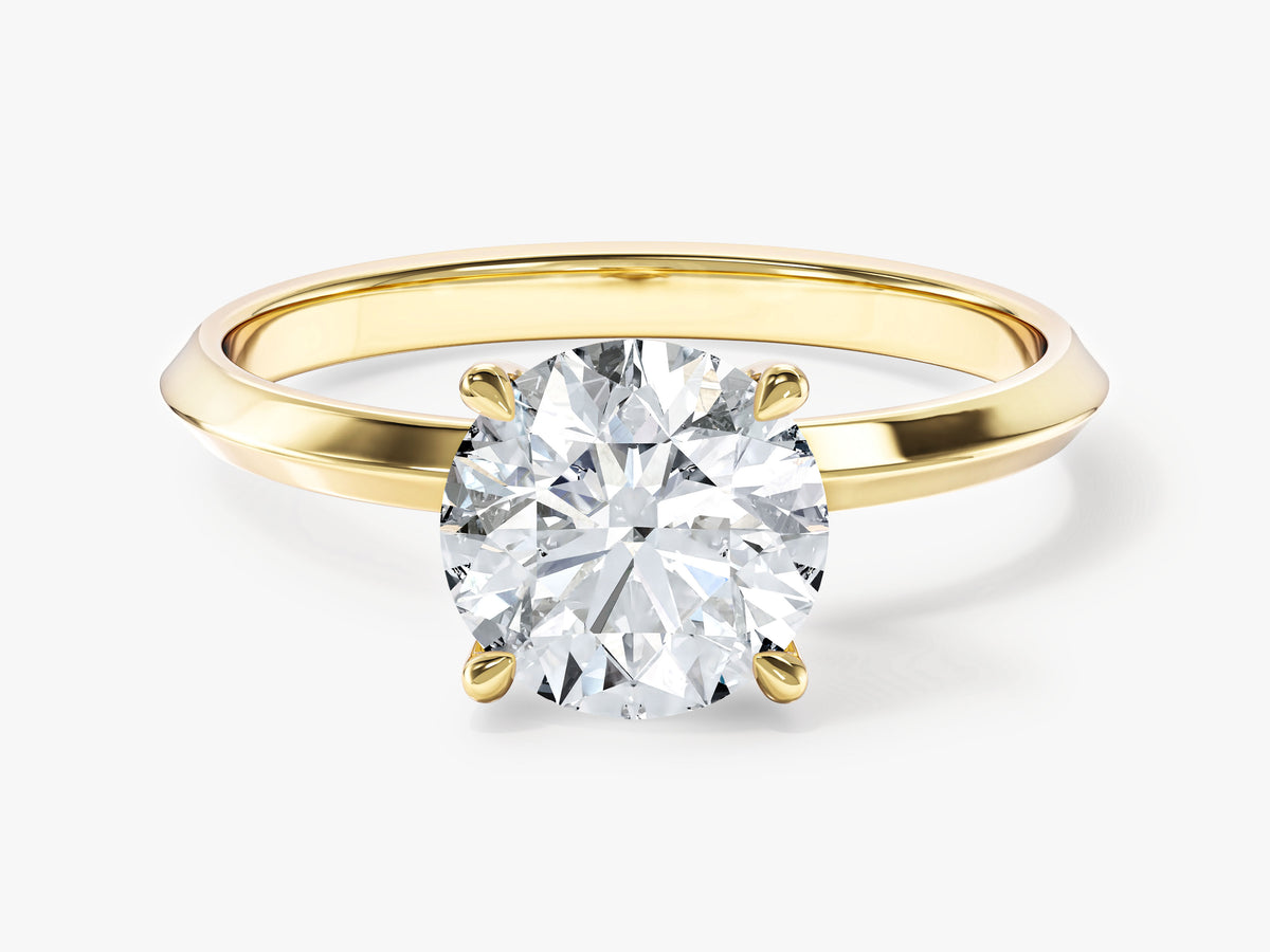 Knife Edge Solitaire Engagement Ring