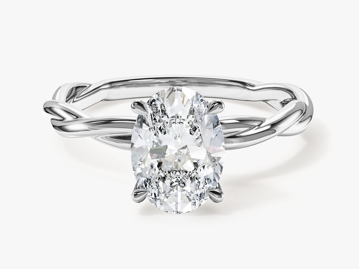 Twisted Vine Solitaire Engagement Ring