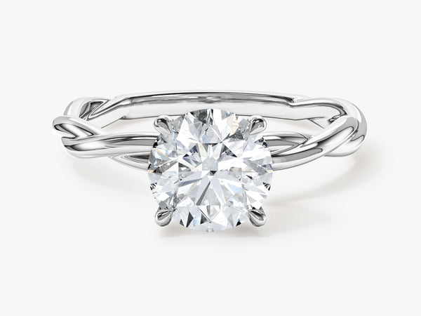 Twisted Vine Solitaire Engagement Ring