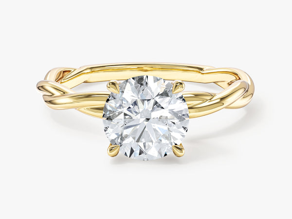 Twisted Vine Solitaire Engagement Ring
