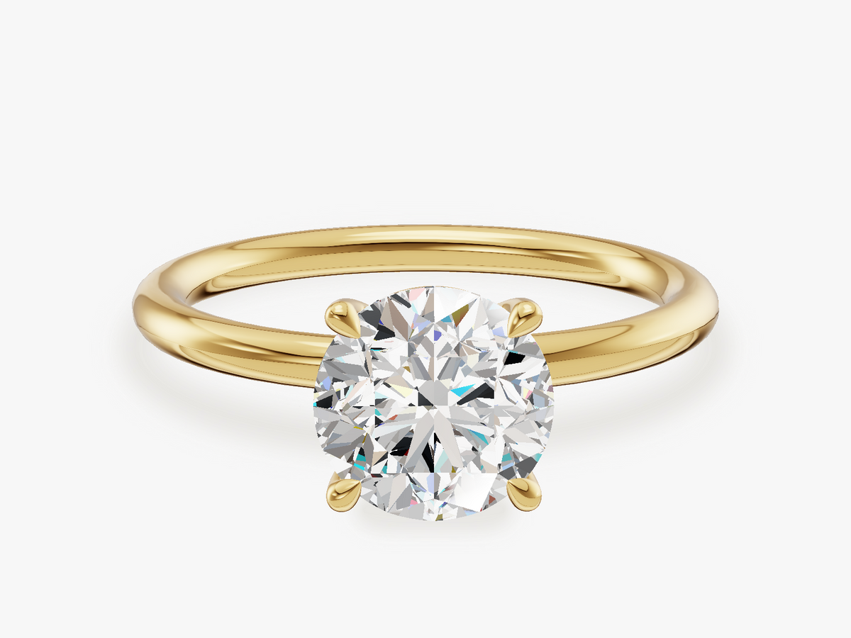 Round Shank Solitaire Engagement Ring