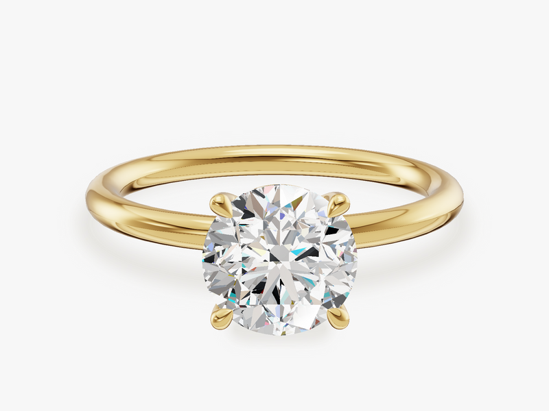 Round Shank Solitaire Engagement Ring