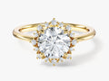 Petite Halo Accent Engagement Ring