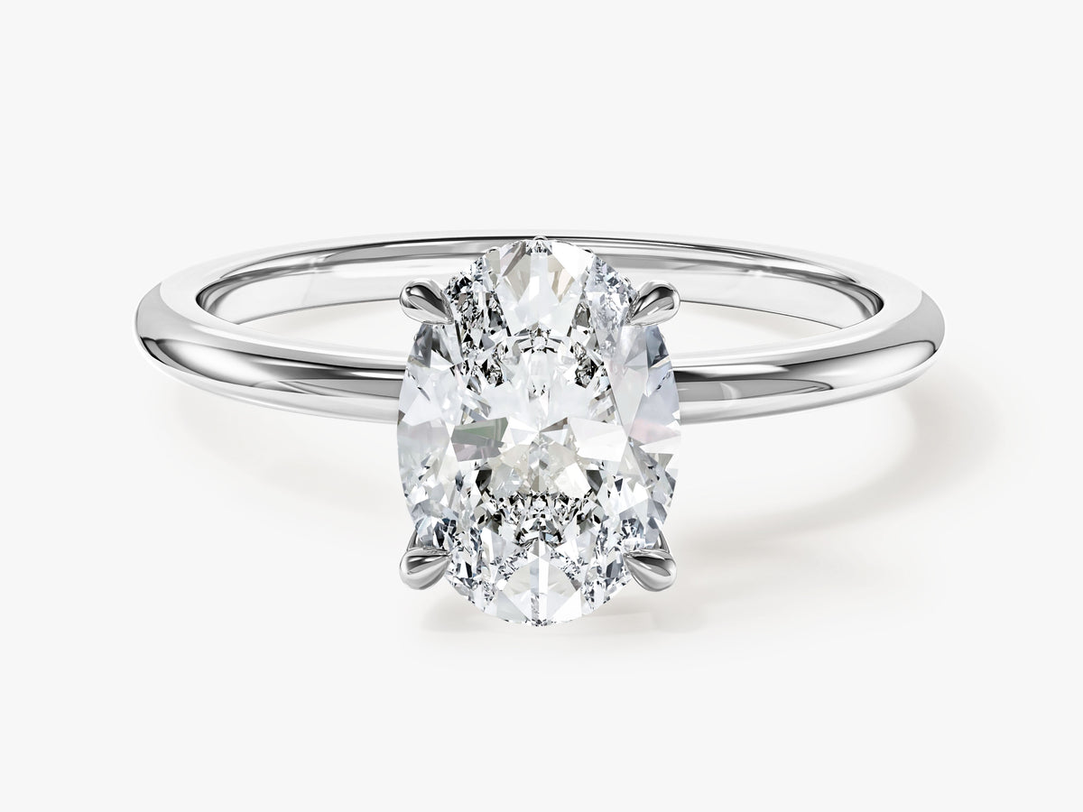 Hidden Halo Engagement Ring