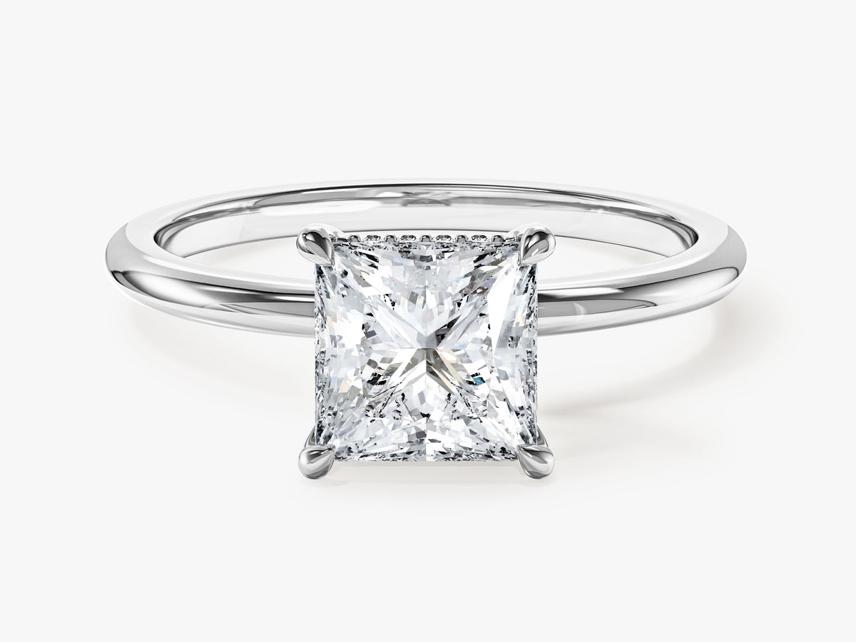 Hidden Halo Engagement Ring