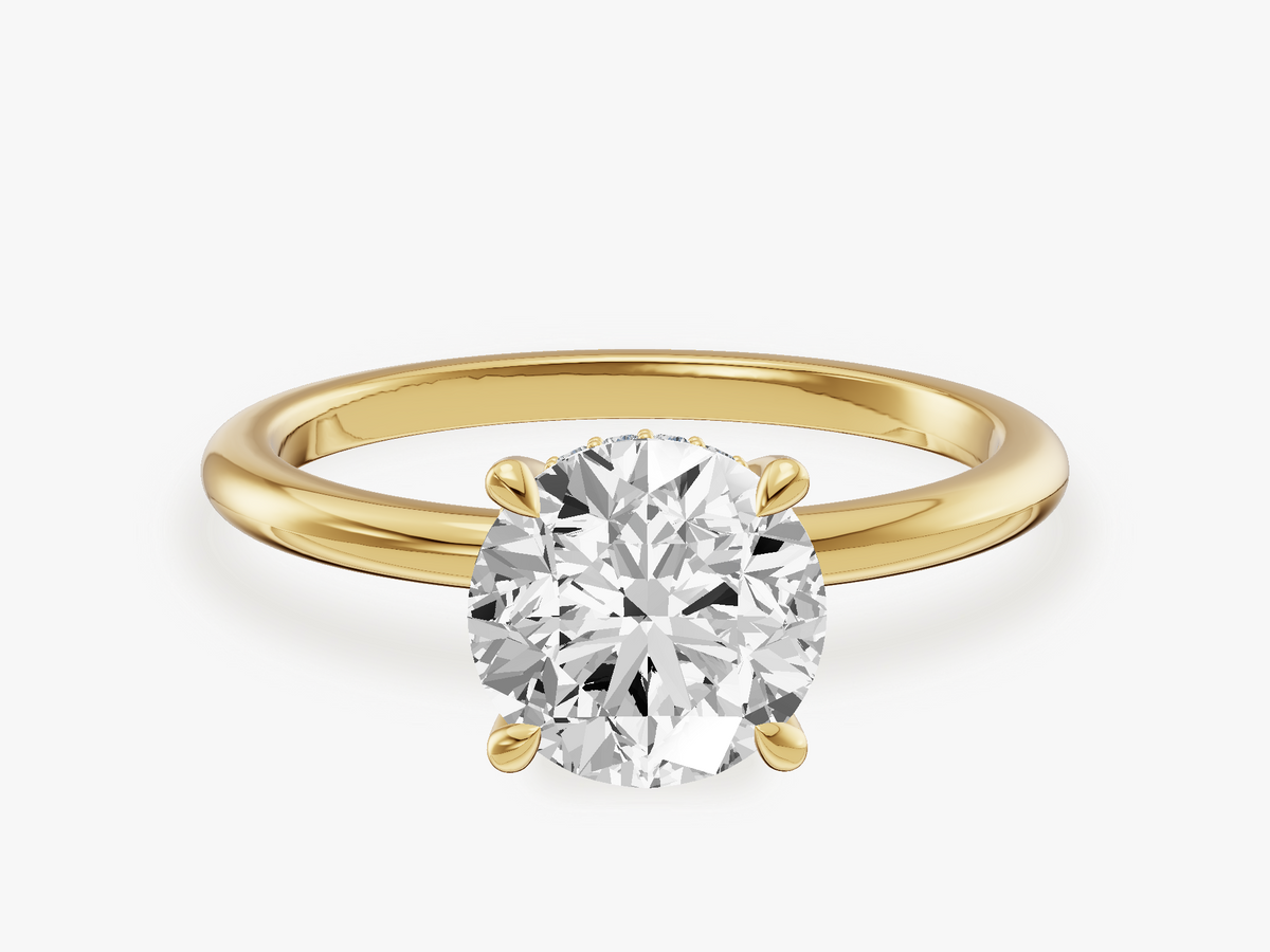 Hidden Halo Engagement Ring