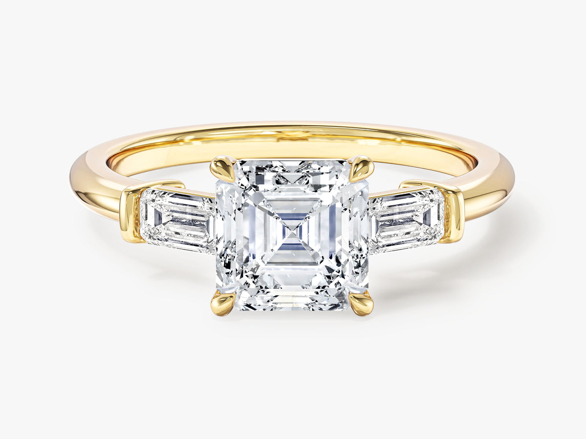 Baguette Three Stone Engagement Ring