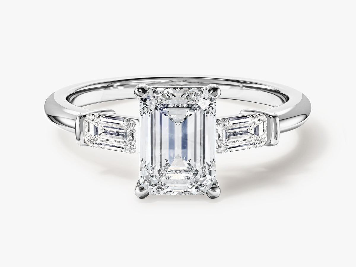 Baguette Three Stone Engagement Ring