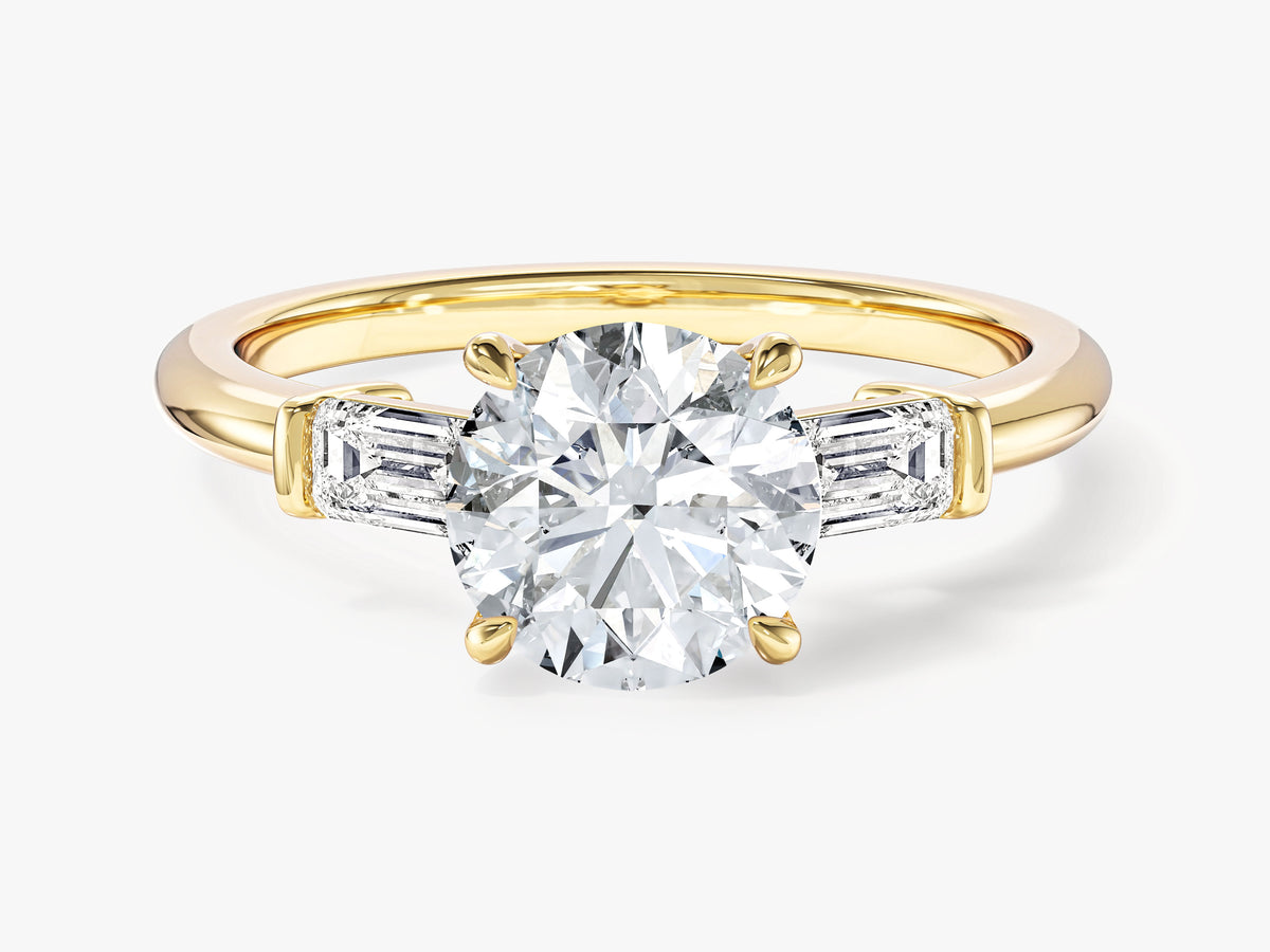 Baguette Three Stone Engagement Ring