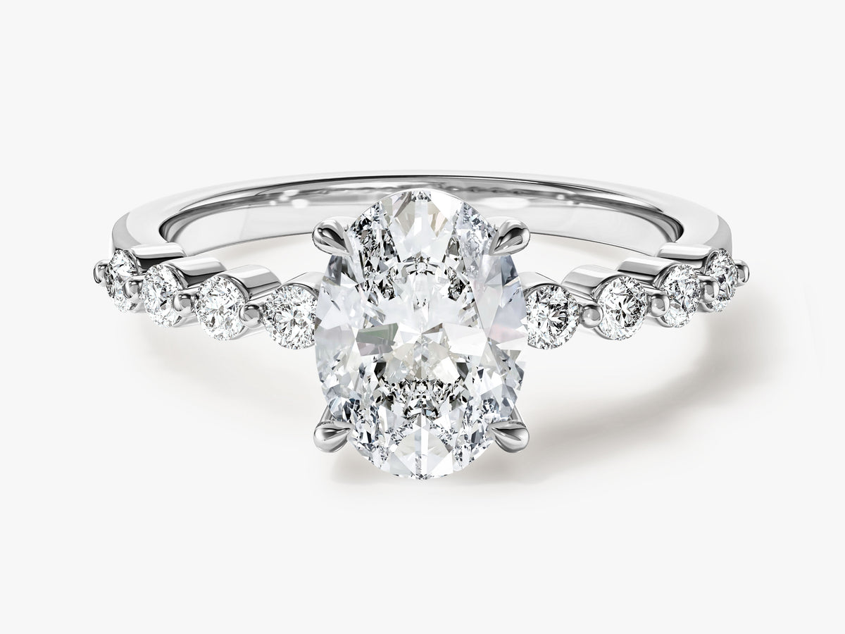 Floating Sidestones Engagement Ring