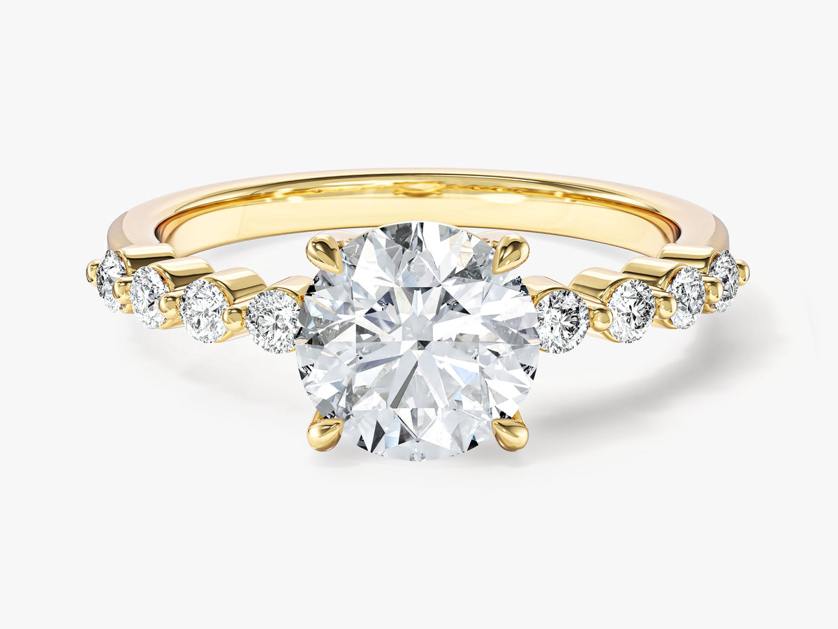 Floating Sidestones Engagement Ring