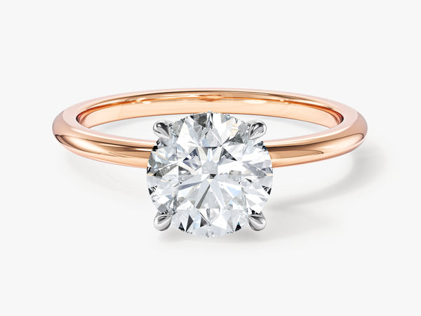 Hidden Halo Engagement Ring with White Gold Setting