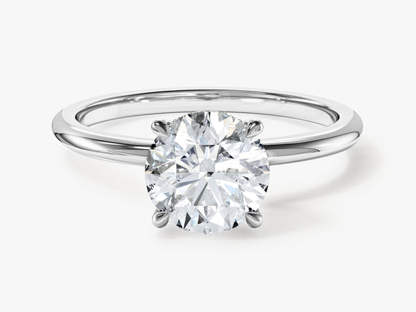 Hidden Halo Engagement Ring with White Gold Setting