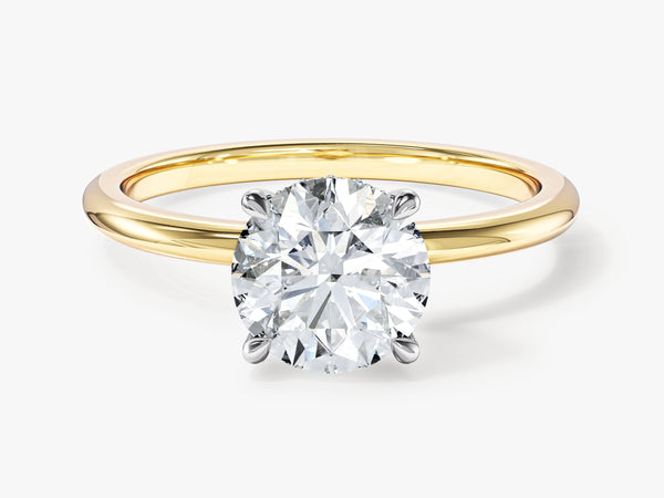 Hidden Halo Engagement Ring with White Gold Setting