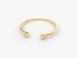 Gold diamond bypass ring for jewelry company