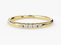 Minimalist Five-Stone Wedding Band