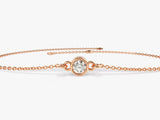 Bezel Set Diamond Bracelet in 14k Gold