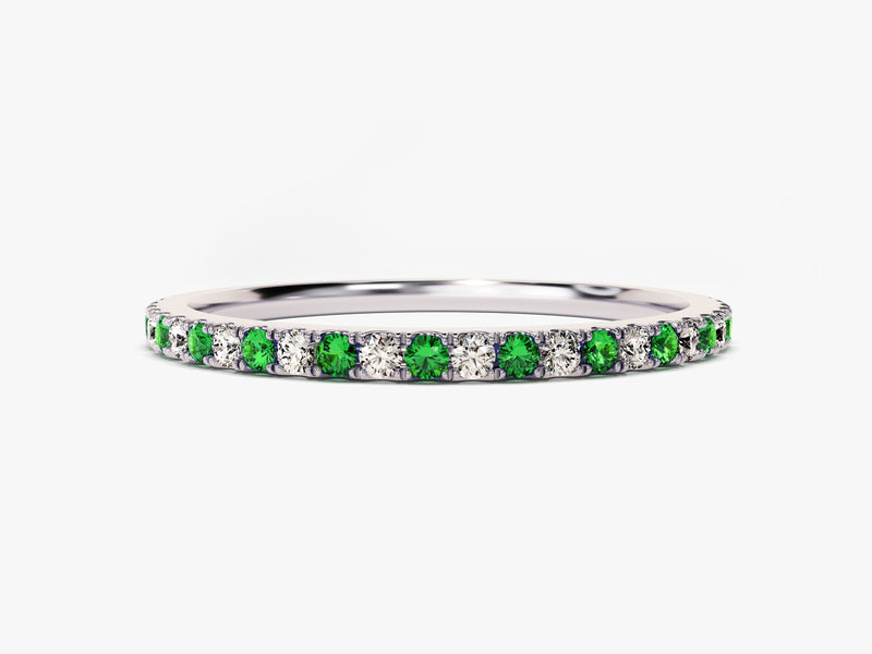 Alternating Colors Birthstone Full Eternity Band