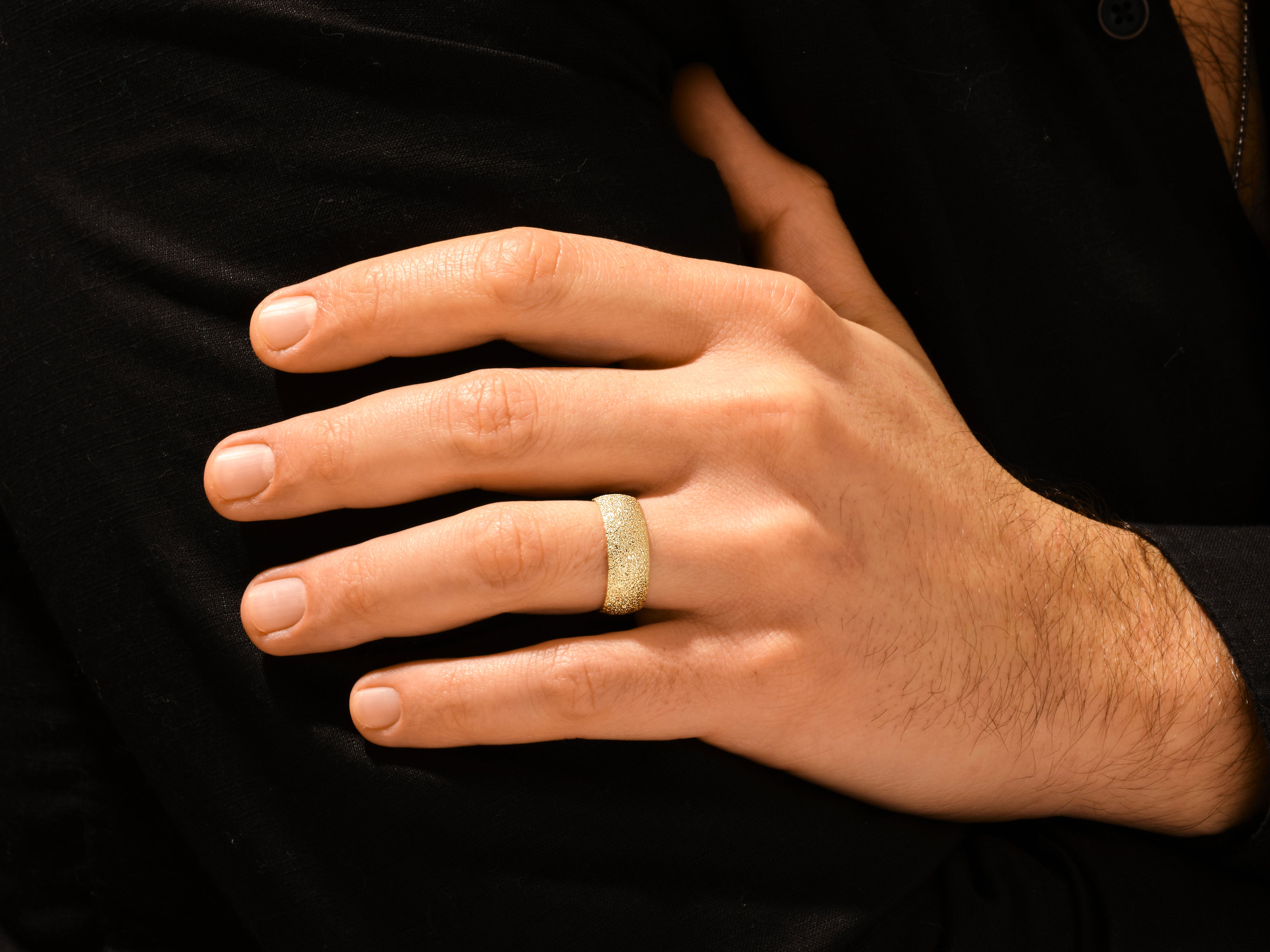 Men's diamond band ring, luxury jewelry for him