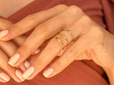 Bezel Set Marquise Birthstone Ring - Gold Vermeil