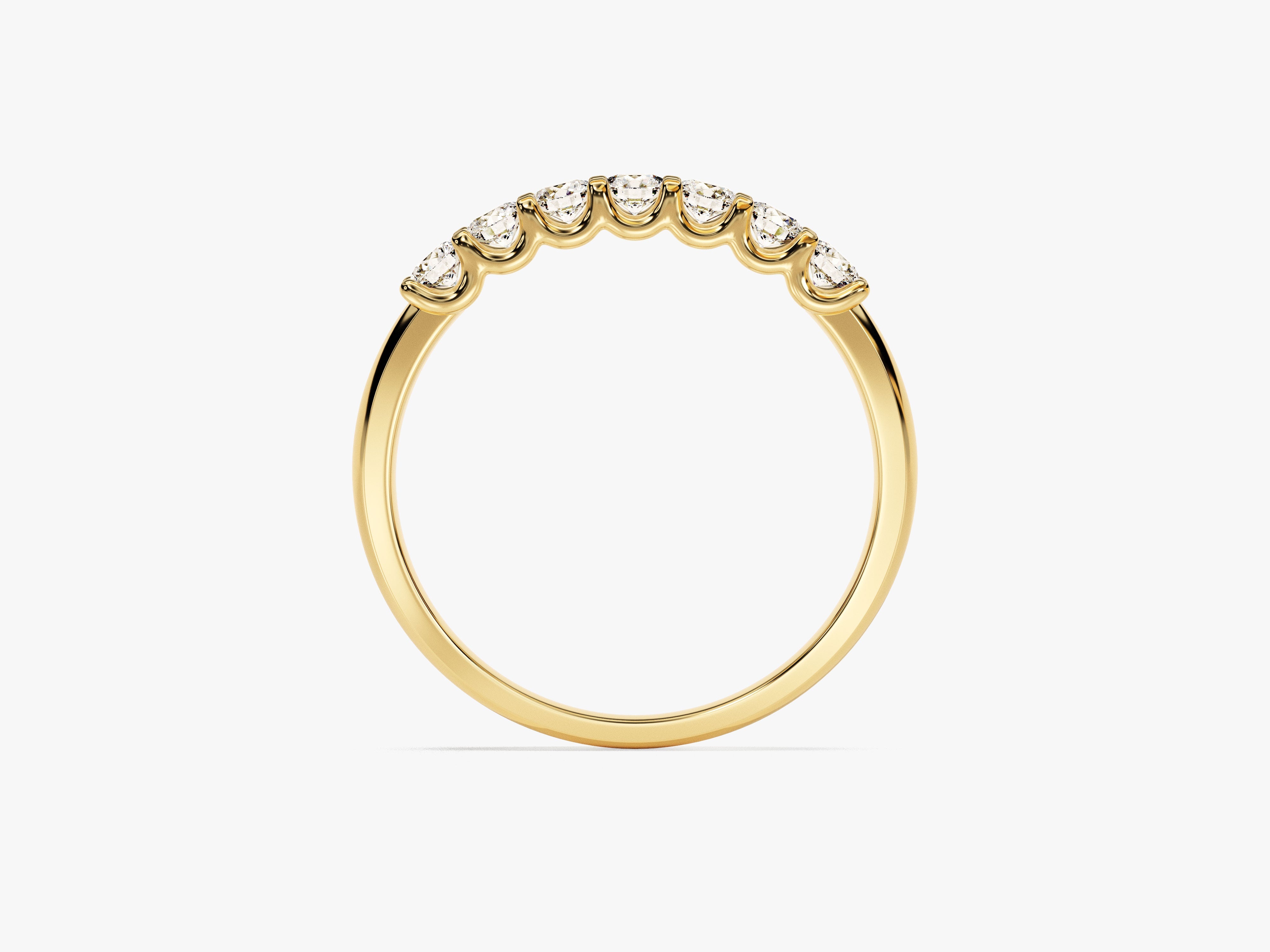 U-Prong Seven Stone Moissanite Anniversary Band (0.35 CT TW)