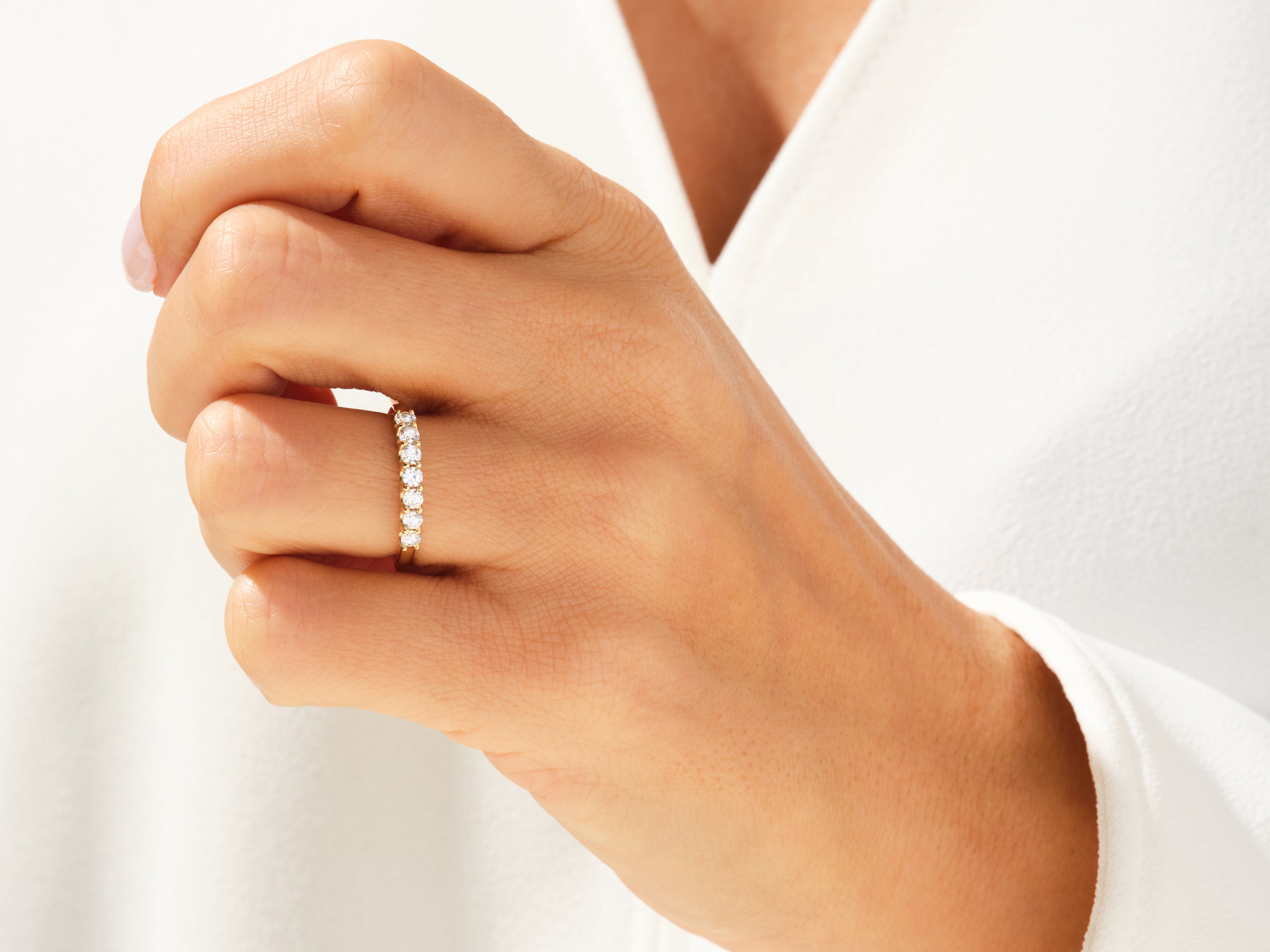 U-Prong Seven Stone Diamond Anniversary Band (0.35 CT TW)