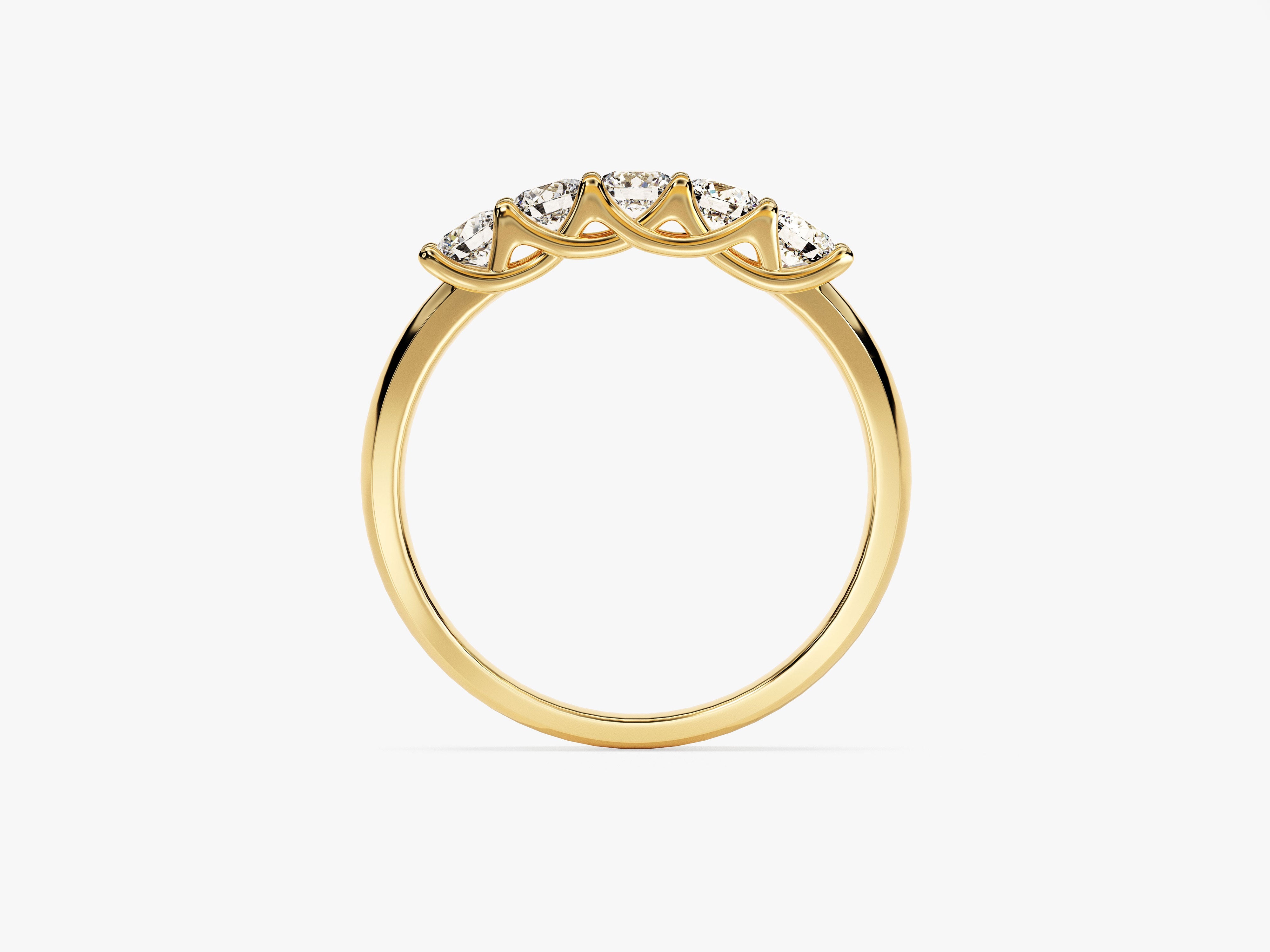 Five Stone Trellis Moissanite Anniversary Band (0.50 CT TW)