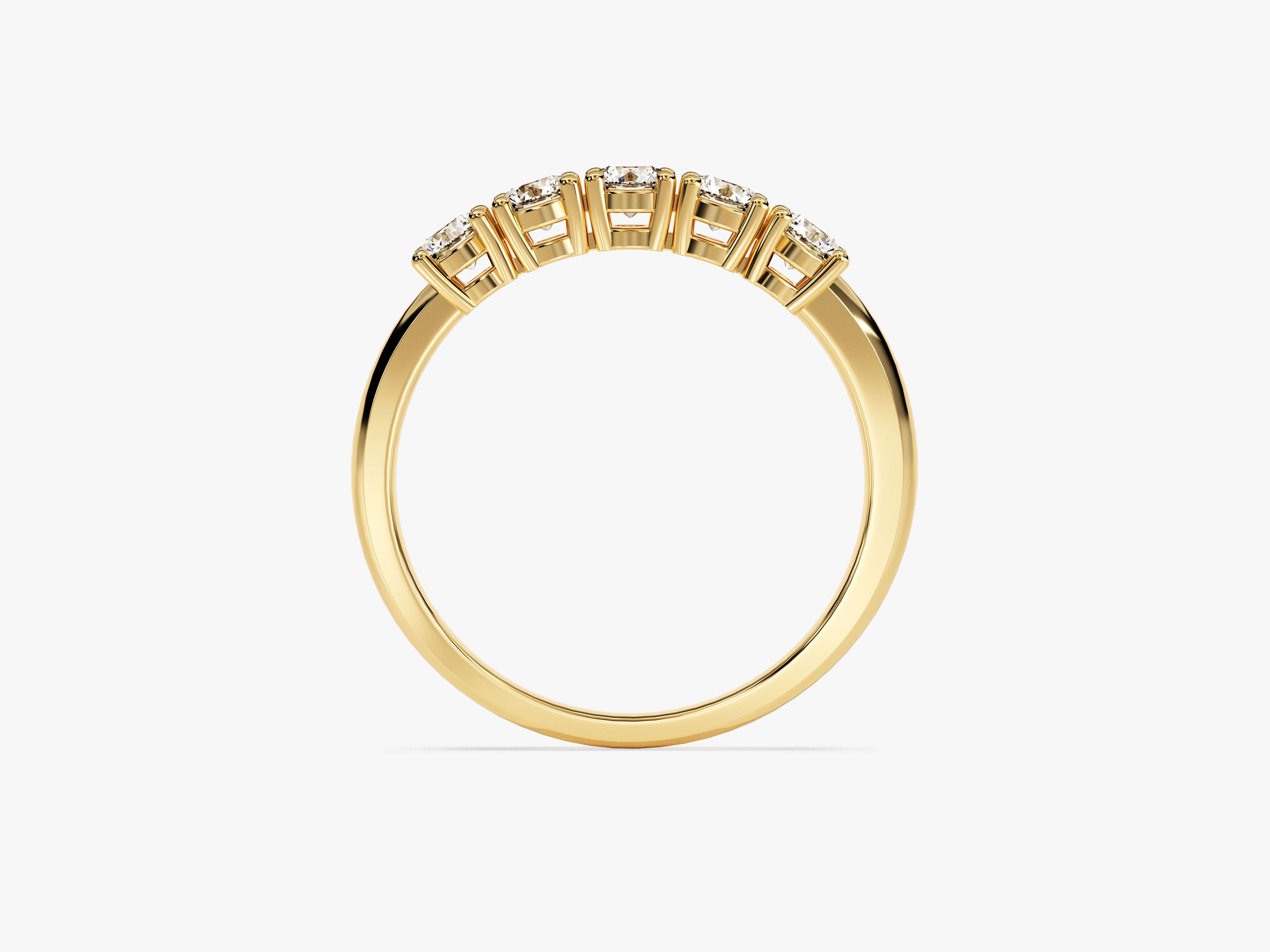 Five Stone Basket Moissanite Anniversary Band (0.50 CT TW)