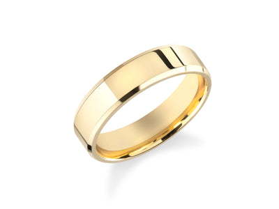 5mm Beveled Edge Wedding Band