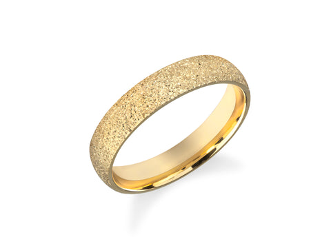 4mm Classic Dome Wedding Band with Stardust Finish