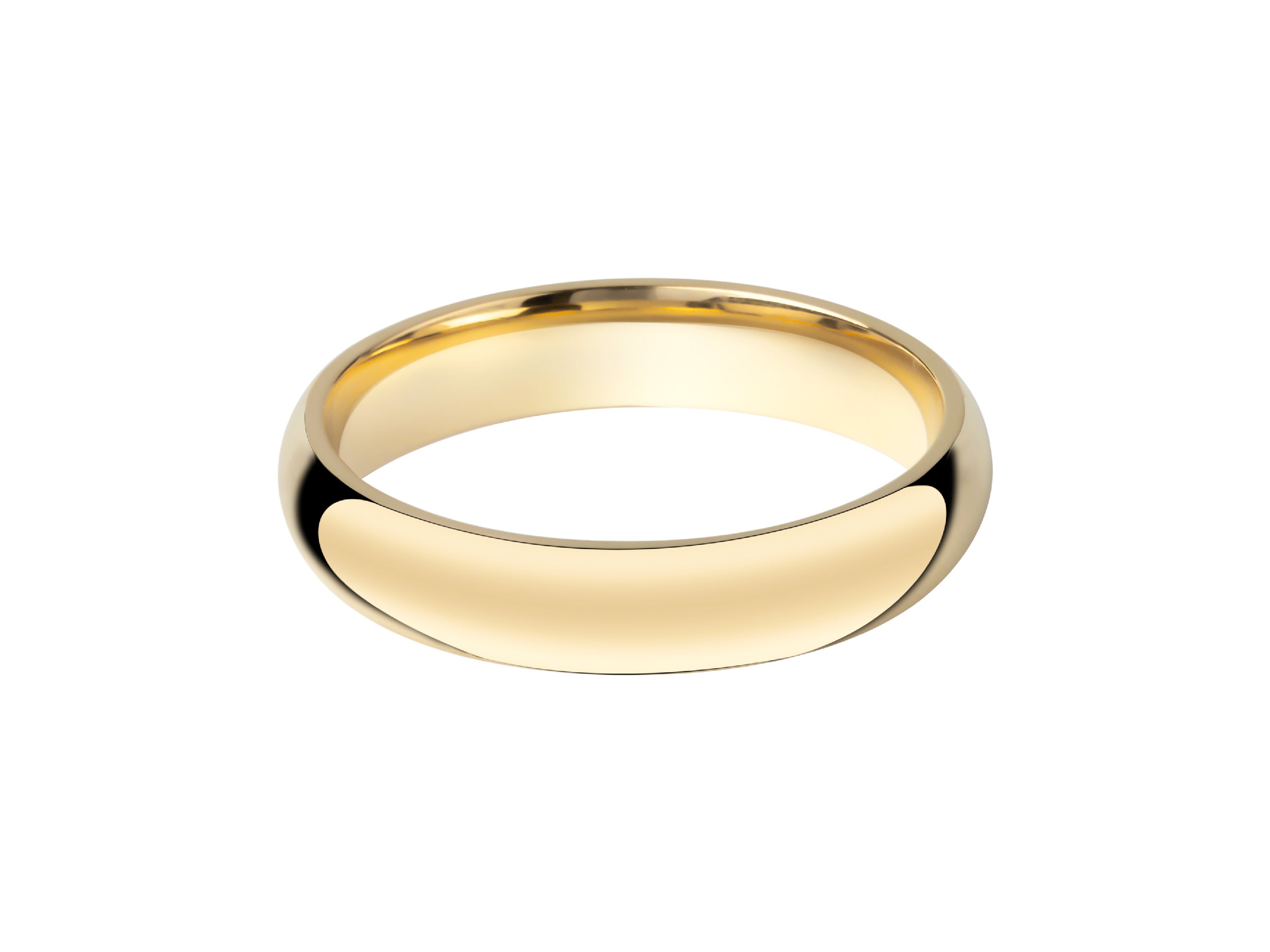 Gold wedding band jewelry, classic design, polished finish