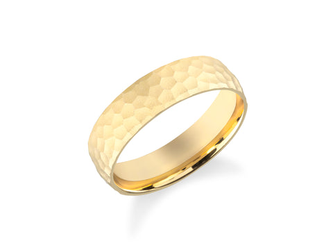 5mm Hammered Dome Wedding Band