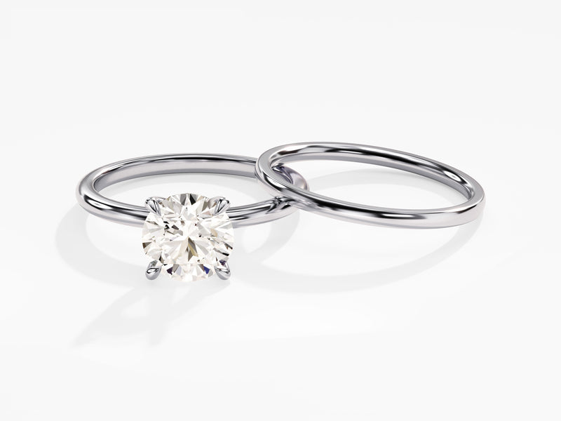 4-Prong Round Solitaire Moissanite Bridal Set (1.50 CT)