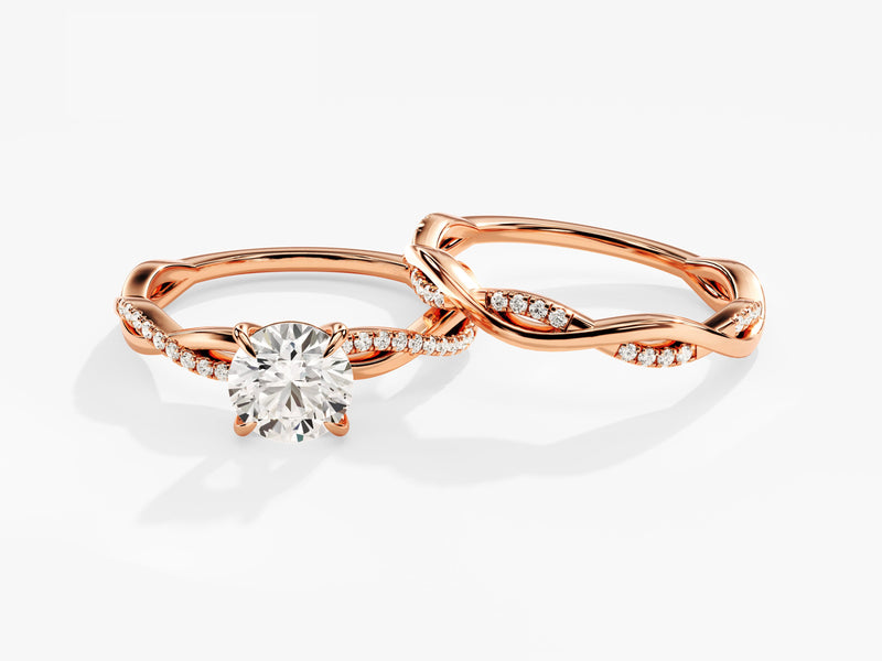 Twisted Vine Lab Grown Diamond Bridal Set CT Eternate