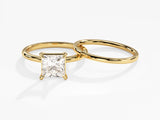 Princess Cut Solitaire Lab Grown Diamond Bridal Set (1.50 CT)