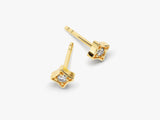 14k Gold Minimalist Star Stud Earrings