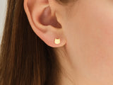 14k Gold Kitten Stud Earrings
